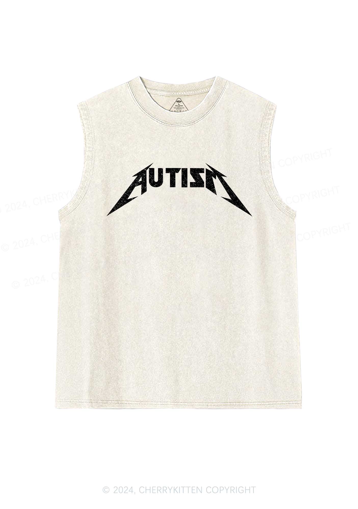 Autism Y2K Washed Tank Cherrykitten