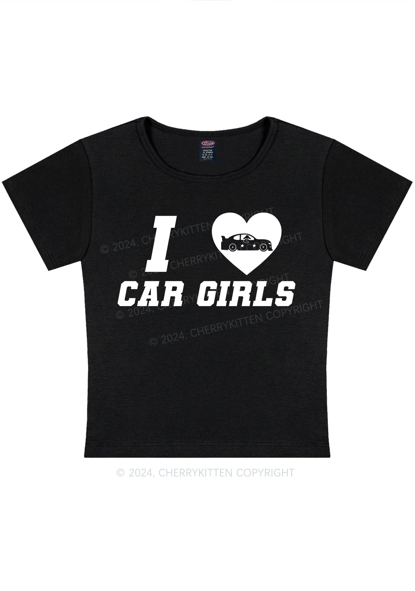 I Love Car Girls Y2K Baby Tee Cherrykitten