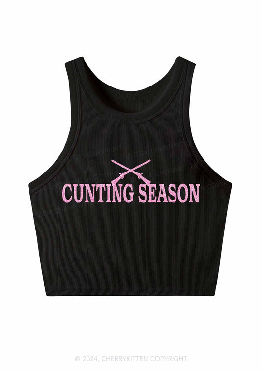 Pink Cxxting Season Y2K Crop Tank Top Cherrykitten