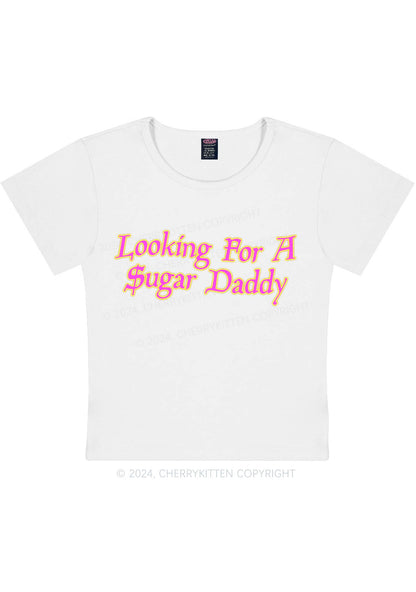 Looking For Sugar Daddy Y2K Baby Tee Cherrykitten