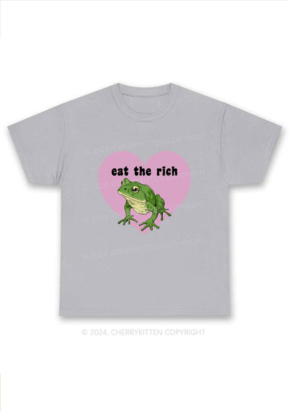 Eat The Rich Frog Y2K Chunky Shirt Cherrykitten