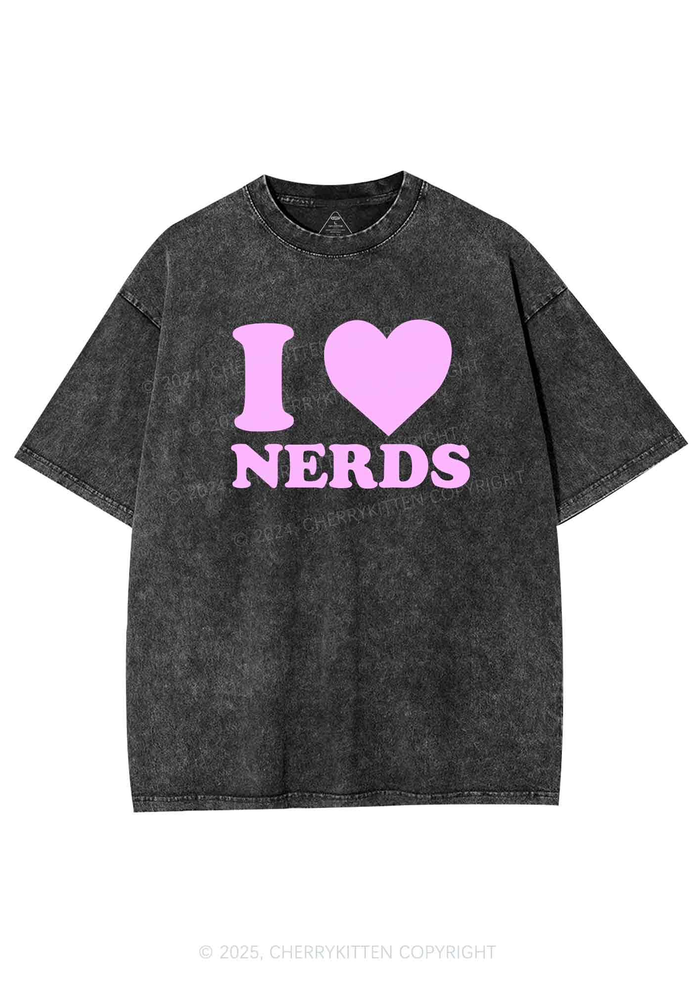 I Love Nerds Y2K Washed Tee Cherrykitten