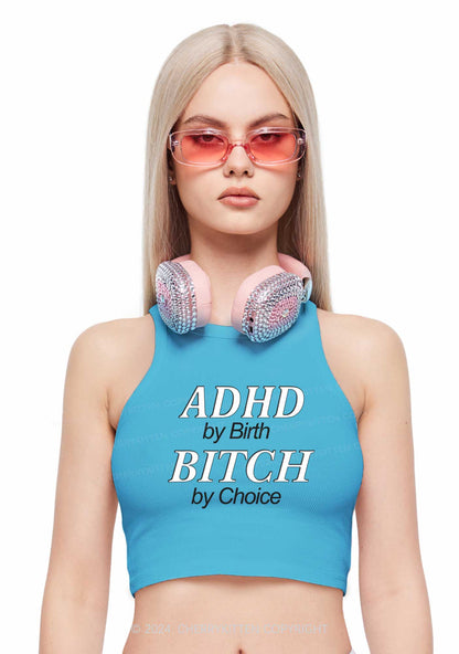 ADHD Bxxch Y2K Crop Tank Top Cherrykitten