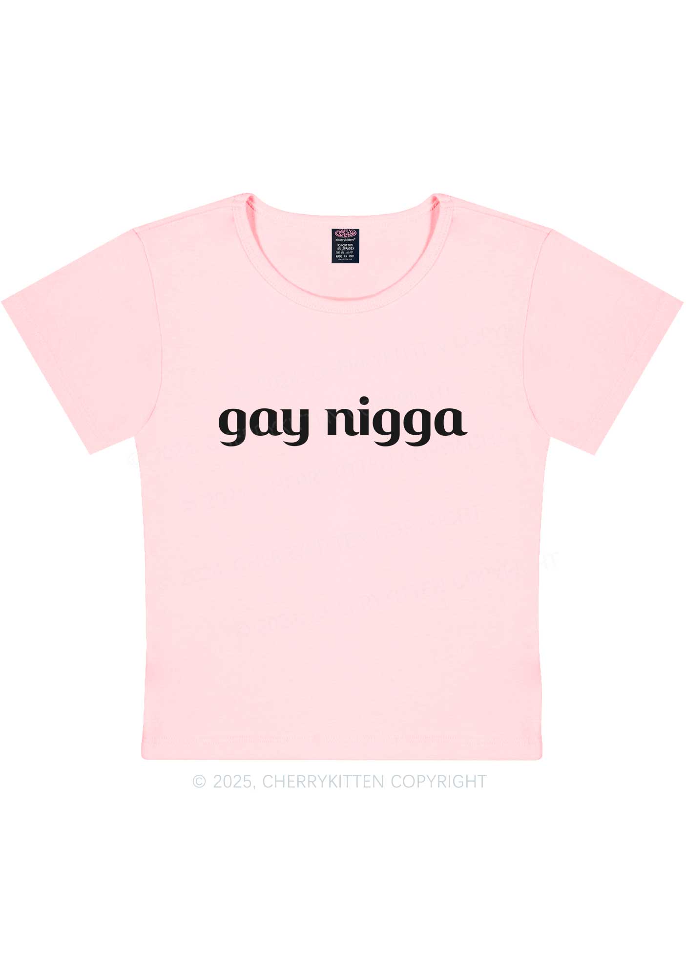 Gay Nigga Y2K Baby Tee Cherrykitten