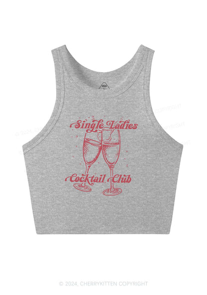 Single Ladies Y2K Valentine's Day Crop Tank Top Cherrykitten