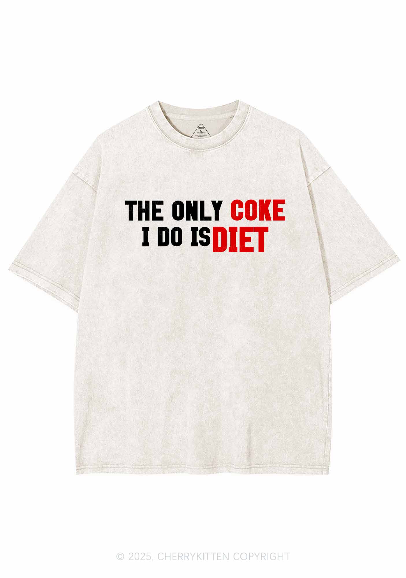 Coke Diet Y2K Washed Tee Cherrykitten