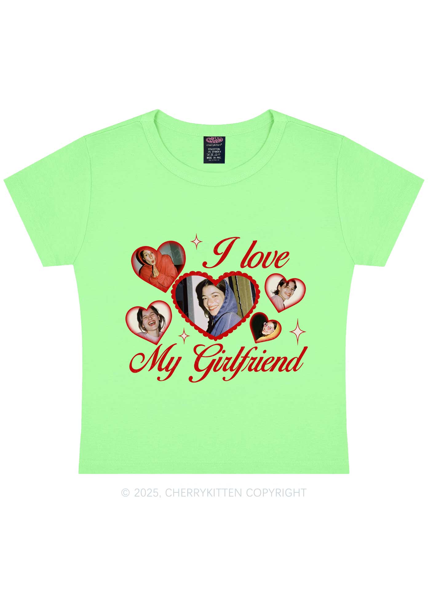 Custom Boyfriend Photos Y2K Valentine's Day Baby Tee Cherrykitten