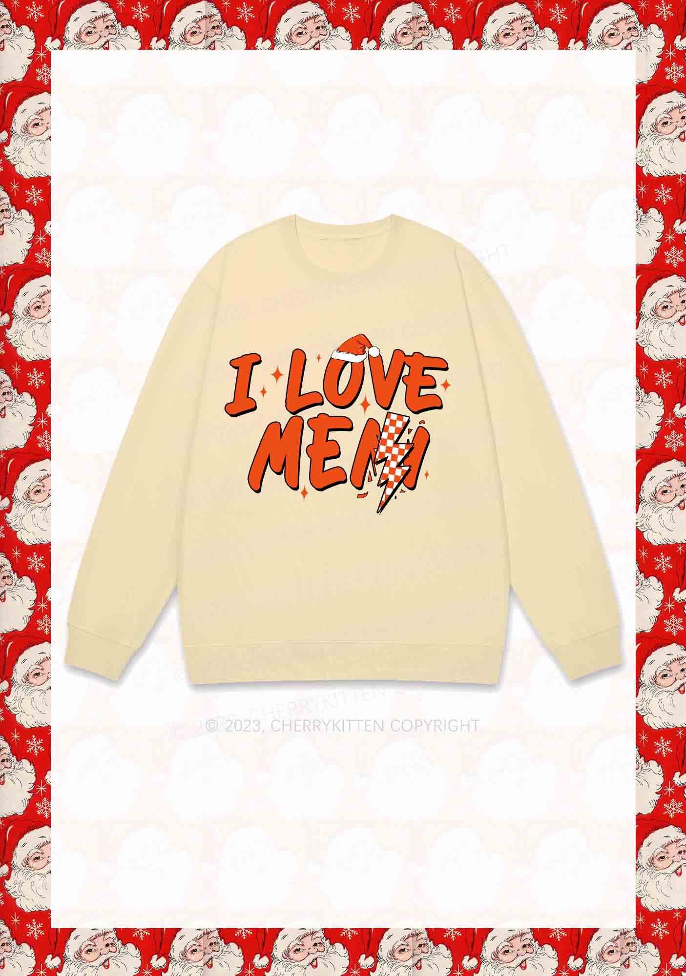 Love Me Not Men Christmas Y2K Sweatshirt Cherrykitten