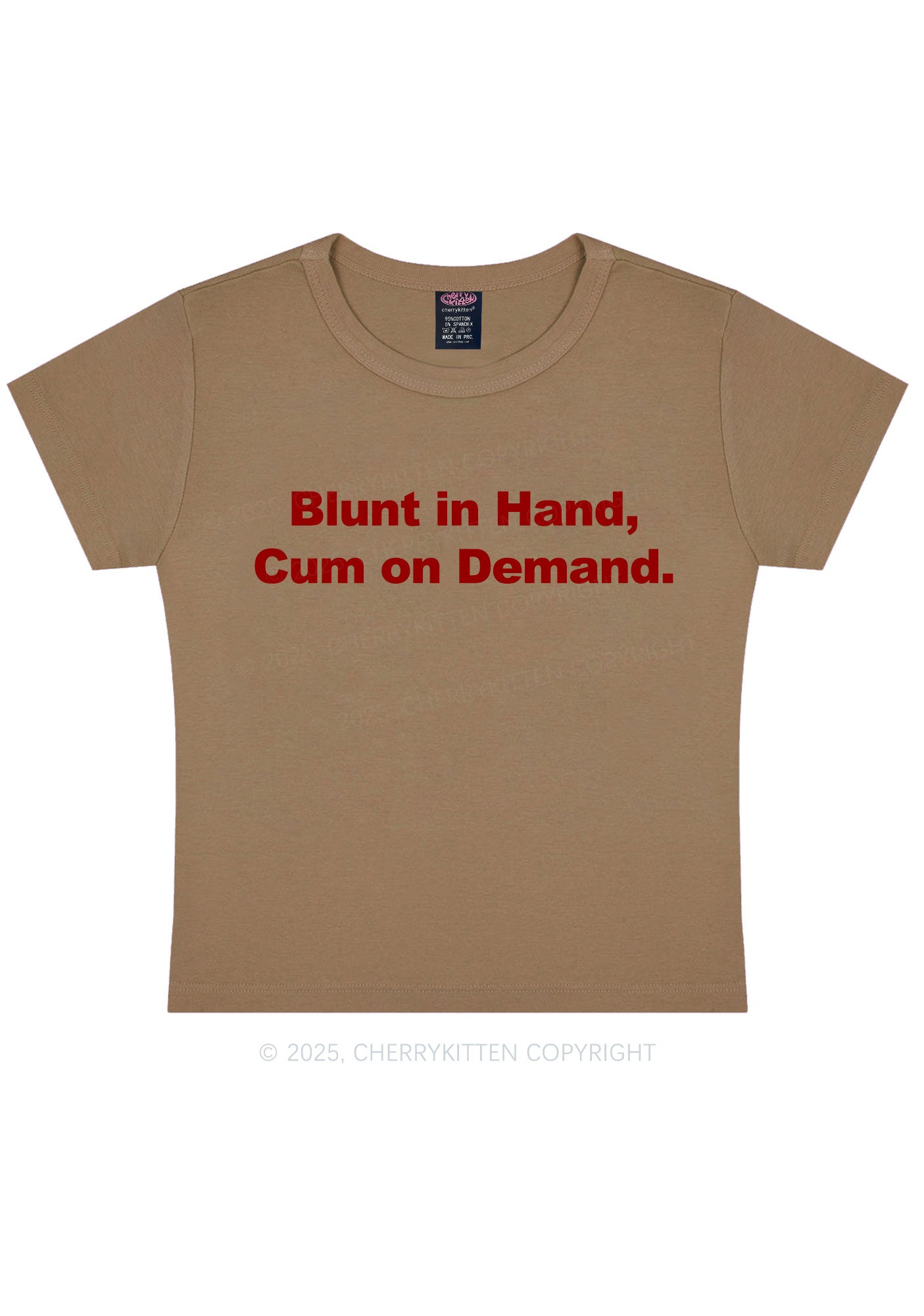 Blunt In Hand Y2K Baby Tee Cherrykitten