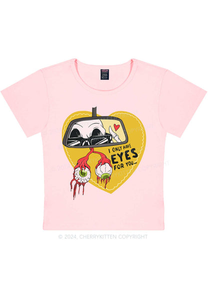 Halloween Eyes For You Y2K Baby Tee Cherrykitten