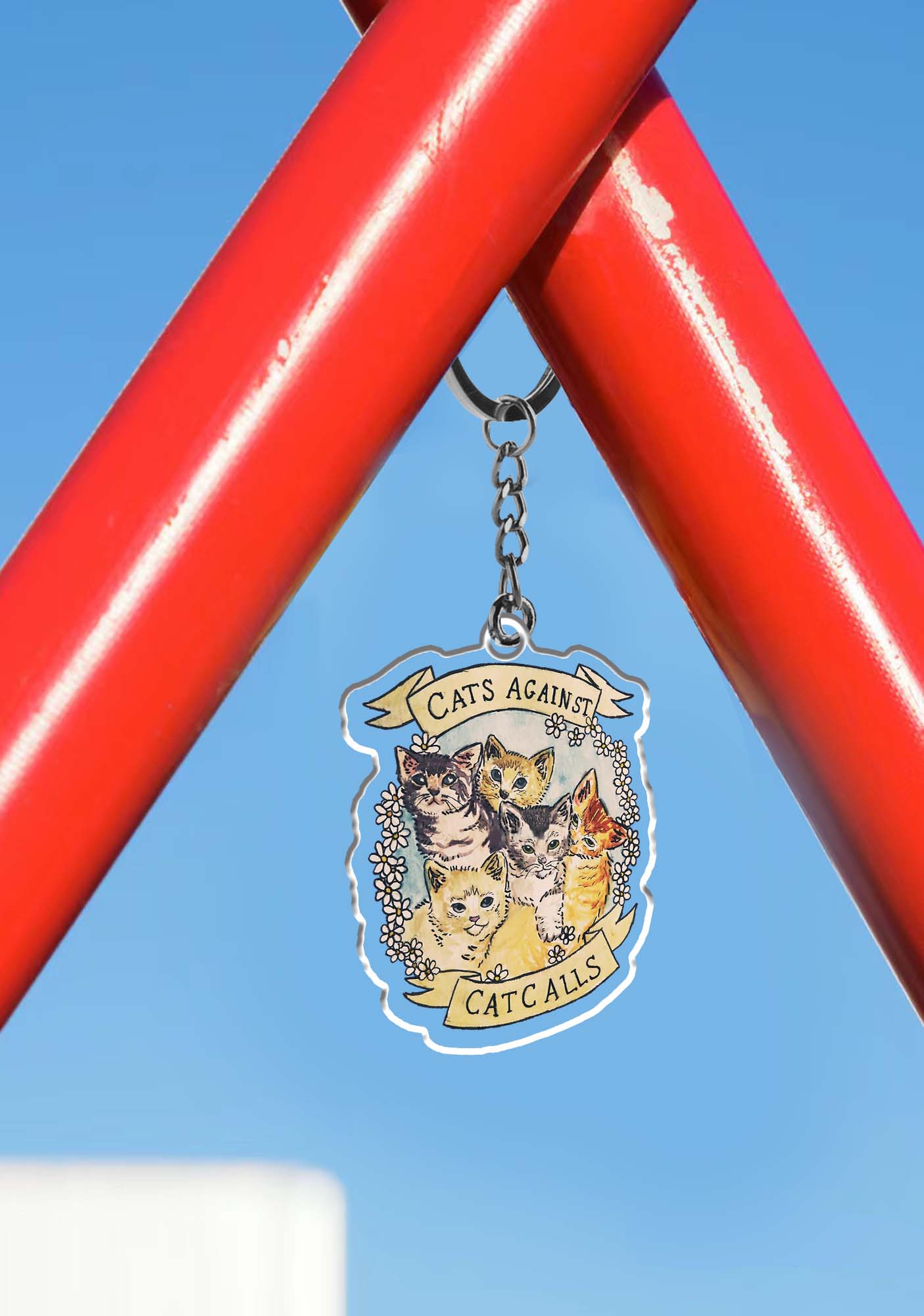 Cats Against 1Pc Y2K Keychain Cherrykitten