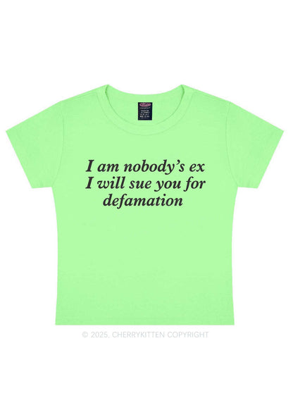 Sue You For Defamation Y2K Baby Tee Cherrykitten