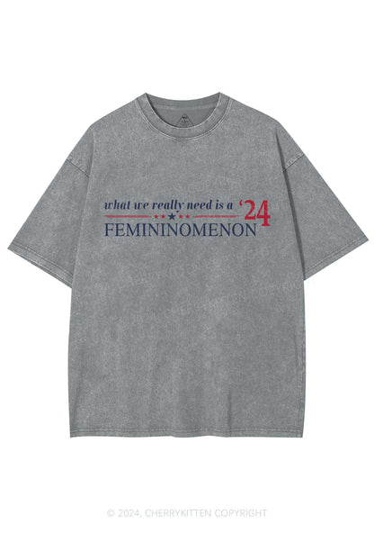 We Need Femininomenon Y2K Washed Tee Cherrykitten