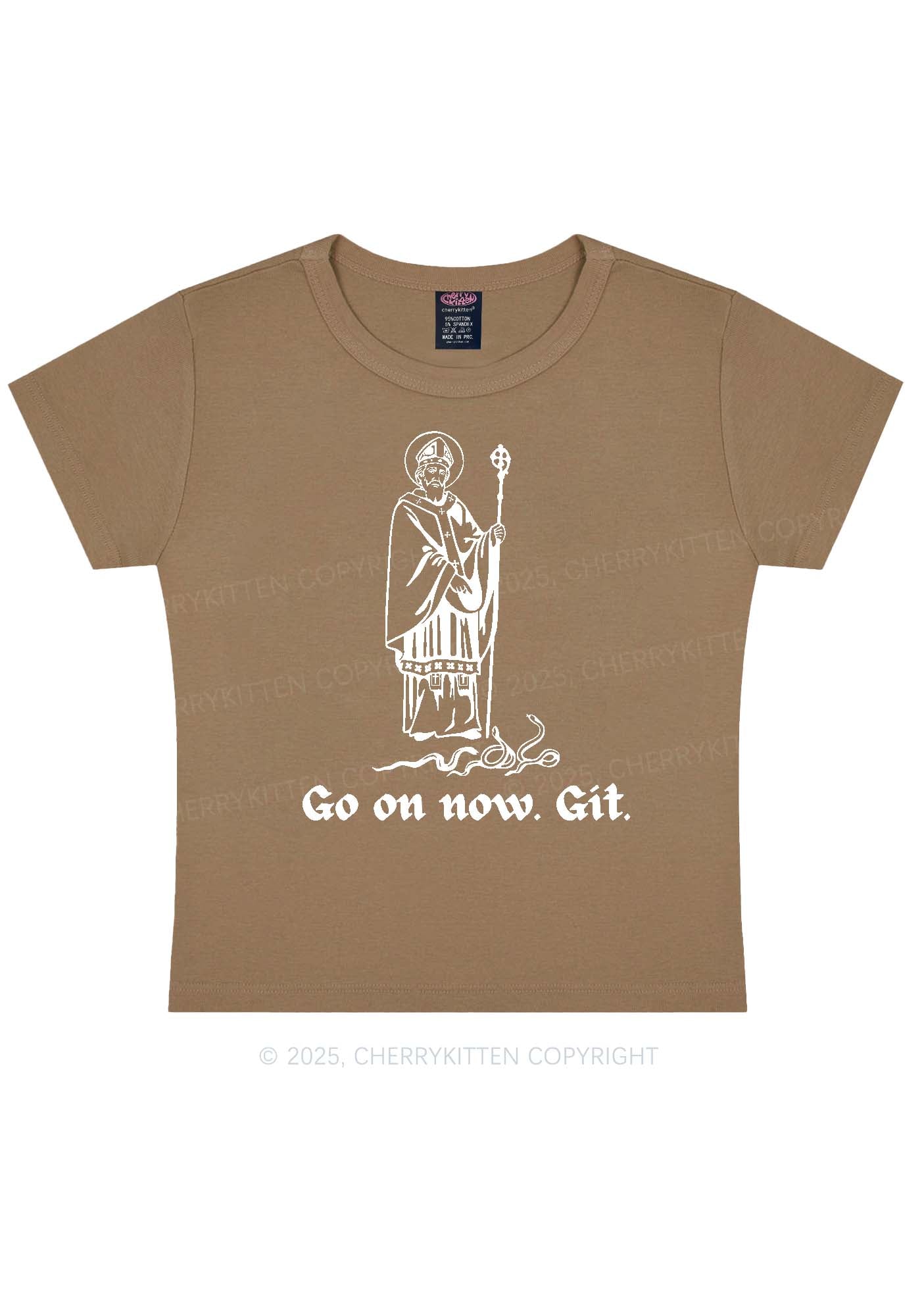 Go On Now Git St Patricks Y2K Baby Tee Cherrykitten