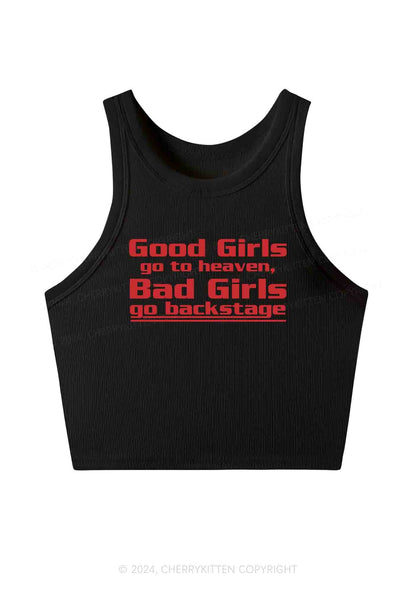 Bad Girls Go Backstage Y2K Crop Tank Top Cherrykitten