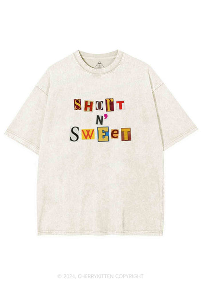 Short N Sweet Y2K Washed Tee Cherrykitten