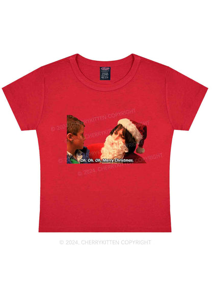 Oh Merry Christmas Y2K Baby Tee Cherrykitten