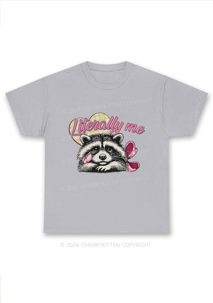 Literally Me Raccoon Y2K Chunky Shirt Cherrykitten