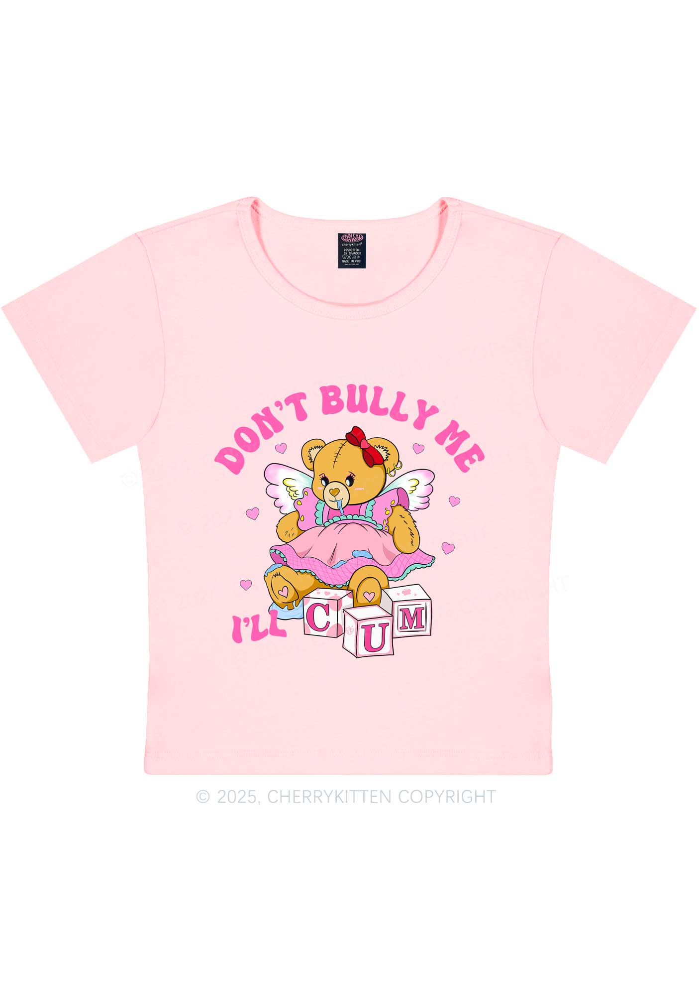 Dont Bully Bear Y2K Baby Tee Cherrykitten