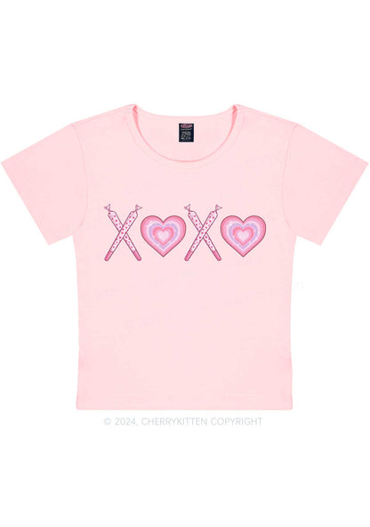 XOXO Heart Y2K Valentine's Day Baby Tee Cherrykitten