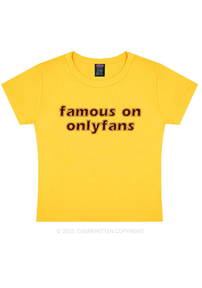 Famous On Onlyfans Y2K Baby Tee Cherrykitten