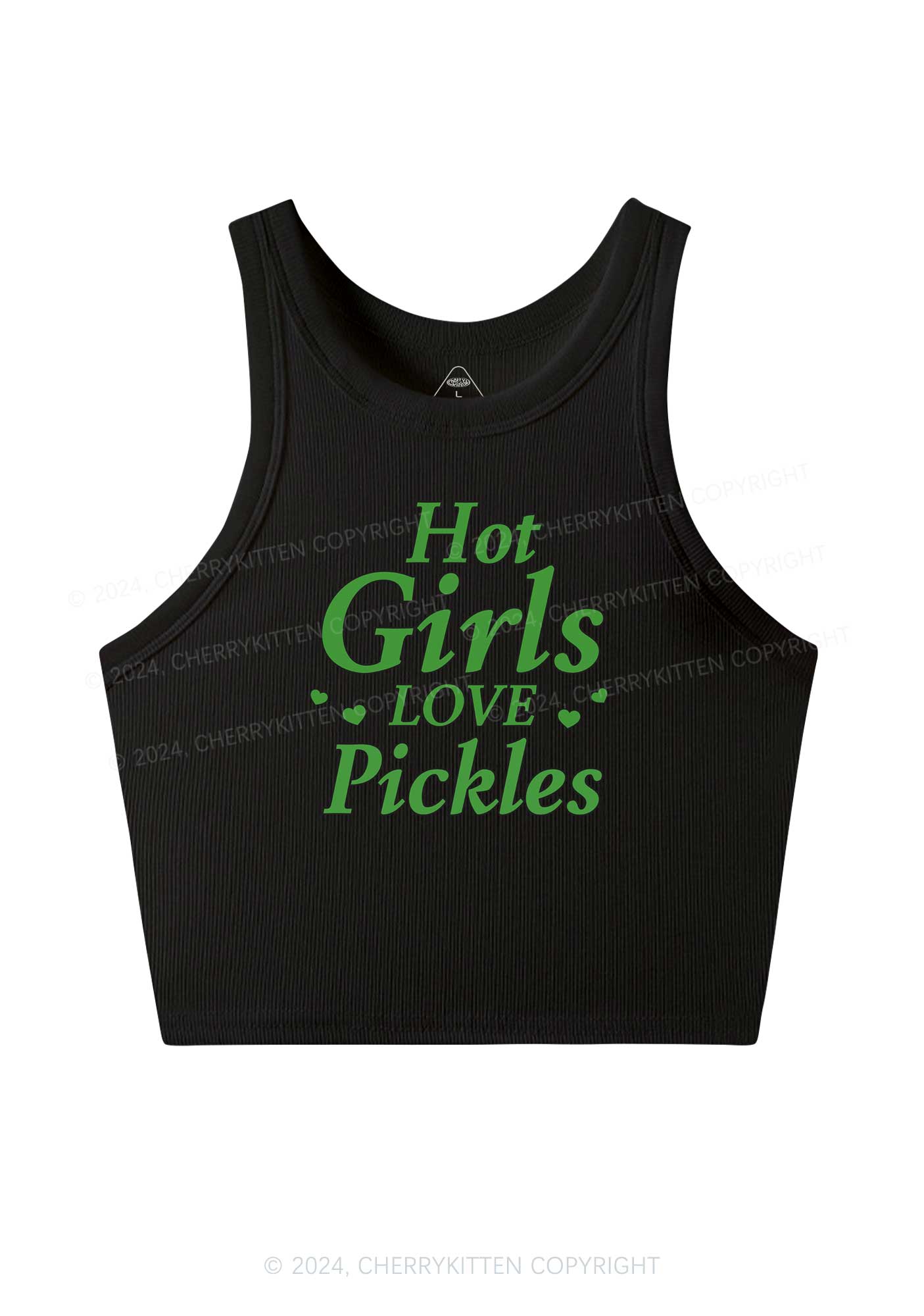 Hot Girls Love Pickles Y2K Crop Tank Top Cherrykitten