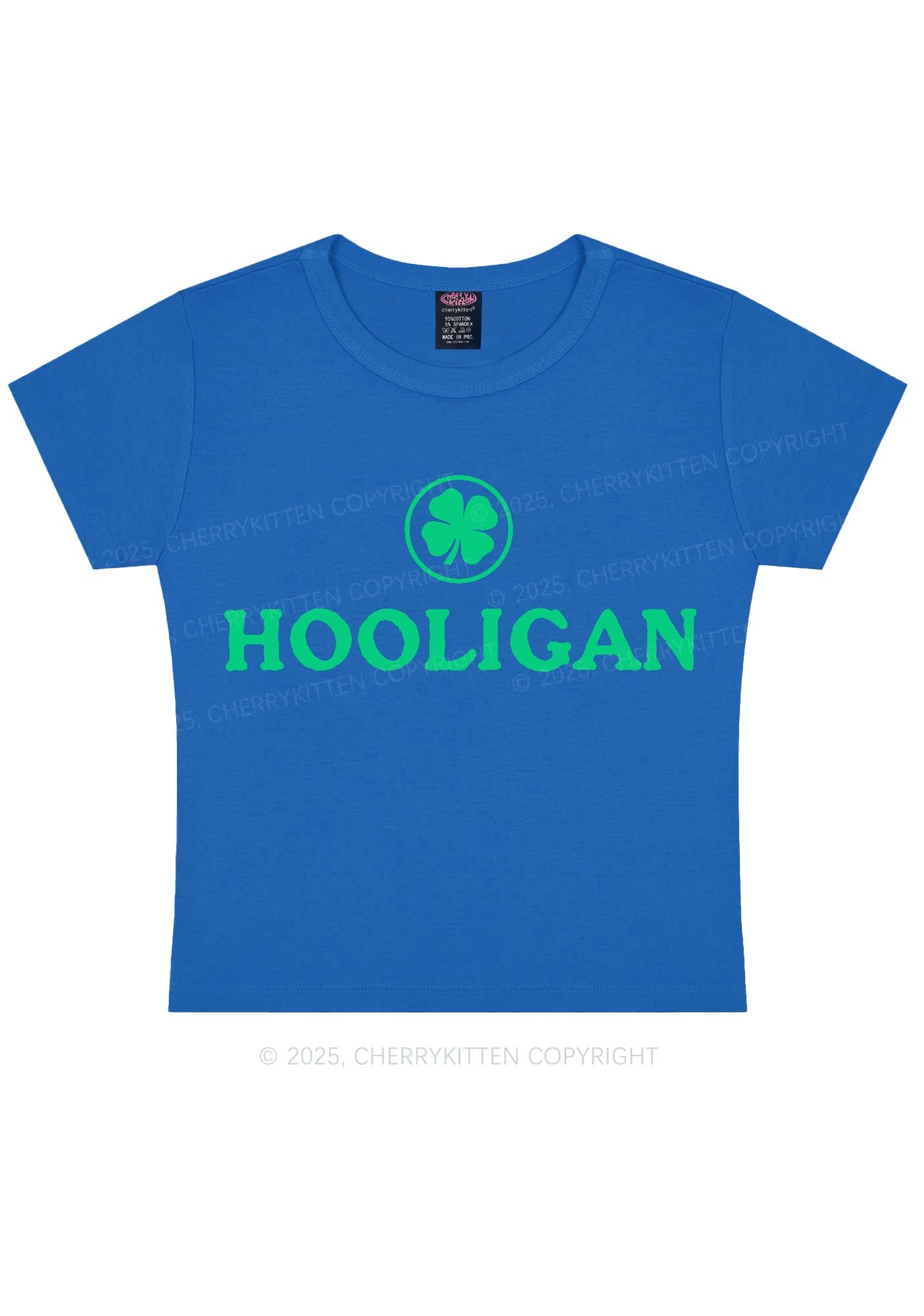 Irish Hooligan St Patricks Y2K Baby Tee Cherrykitten