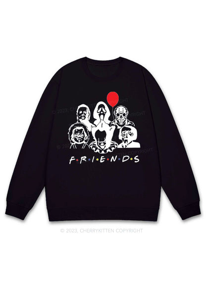 Horror Friends Halloween Y2K Sweatshirt Cherrykitten