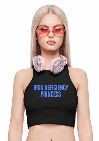 Iron Deficiency Princess Y2K Crop Tank Top Cherrykitten