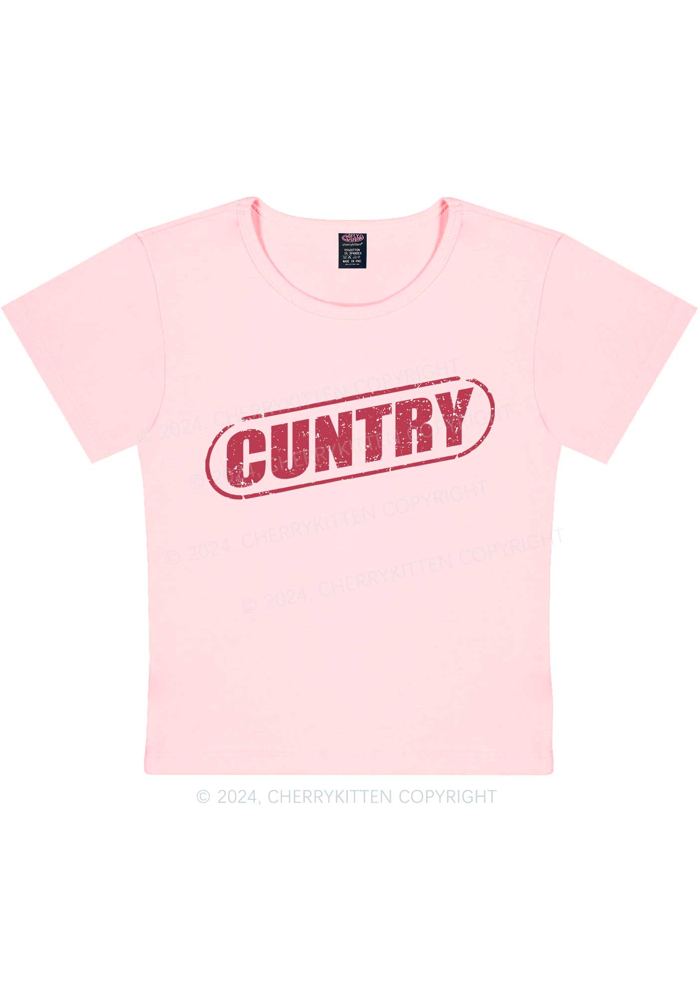 Cuntry Y2K Baby Tee Cherrykitten