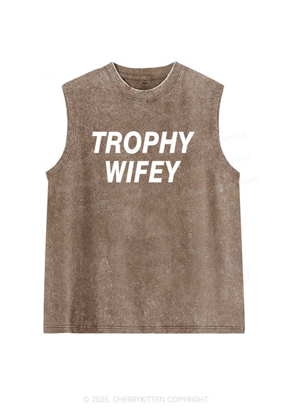 Trophy Wifey Y2K Washed Tank Cherrykitten