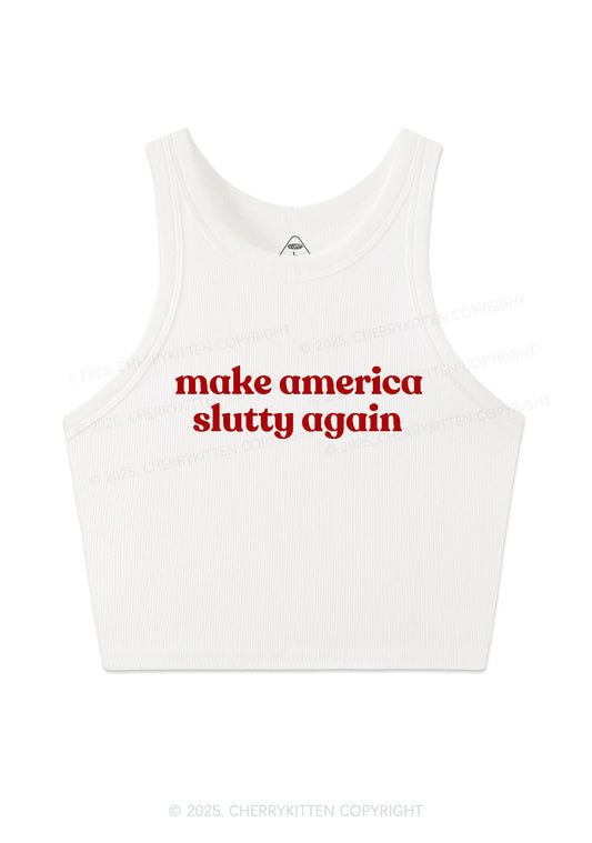 Make America Slxtty Again Y2K Crop Tank Top Cherrykitten