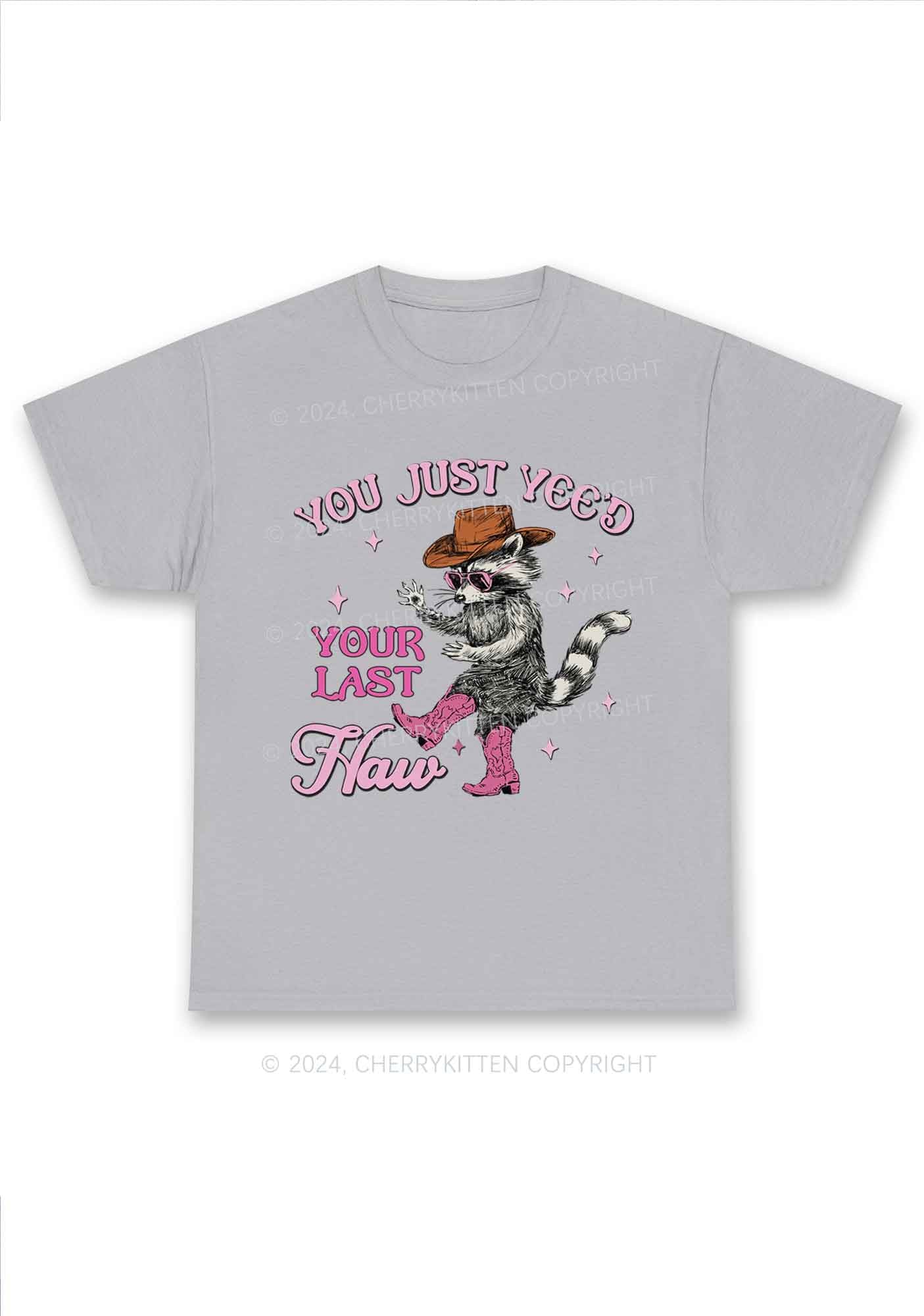 You Just Yeed Raccoon Y2K Chunky Shirt Cherrykitten