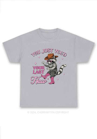 You Just Yeed Raccoon Y2K Chunky Shirt Cherrykitten