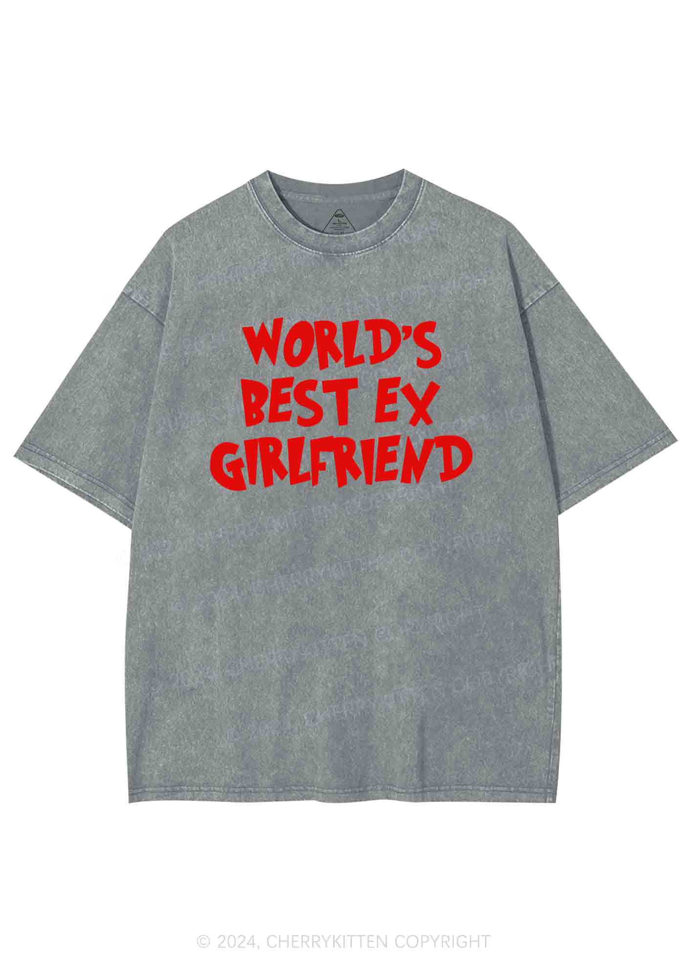 Christmas Best Ex Girlfriend Y2K Washed Tee Cherrykitten