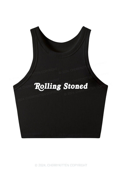 Rolling Stoned Y2K Crop Tank Top Cherrykitten