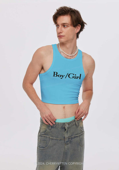 Boy Or Girl Y2K Crop Tank Top Cherrykitten