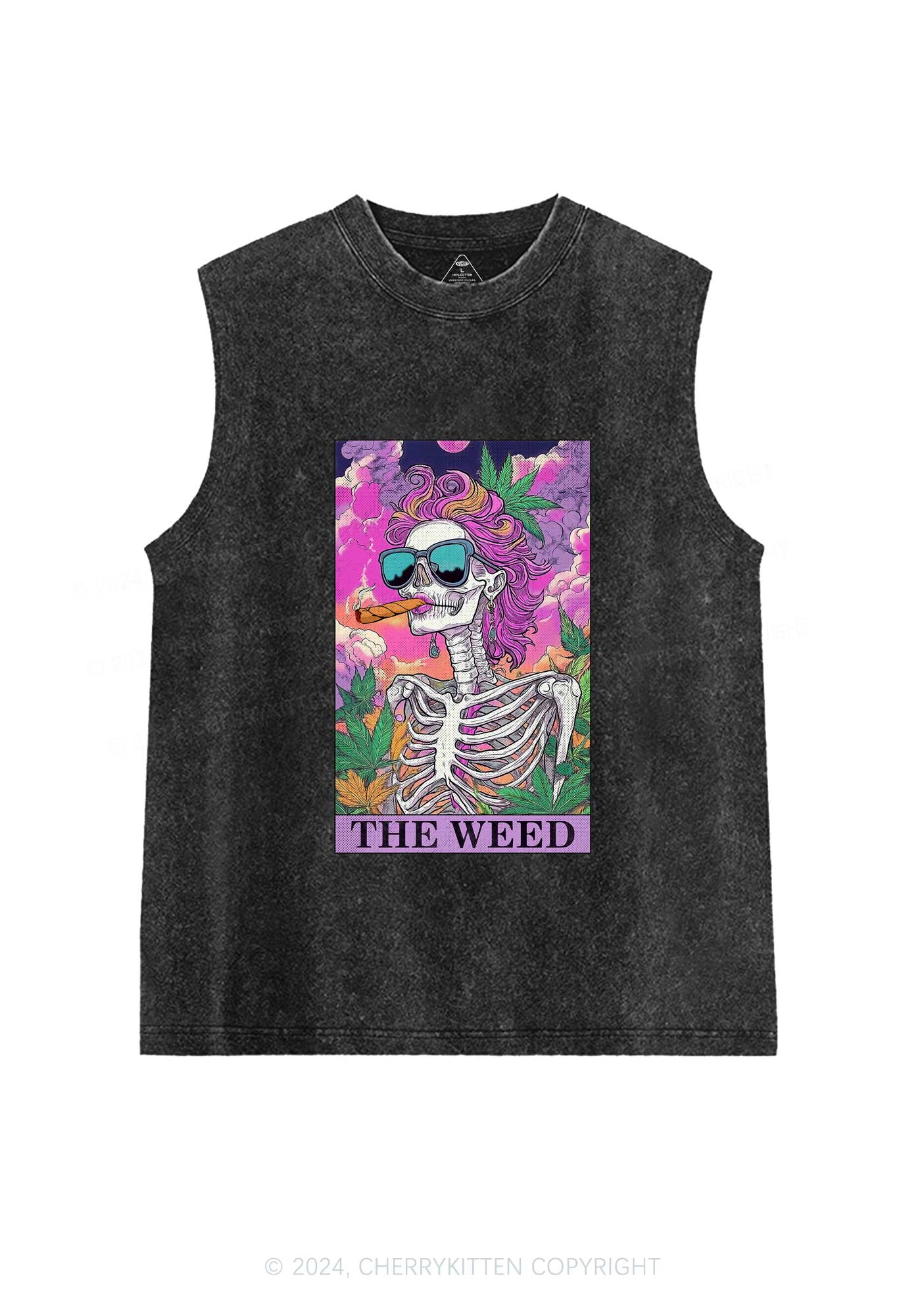 The Wxxd Skeleton Y2K Washed Tank Cherrykitten