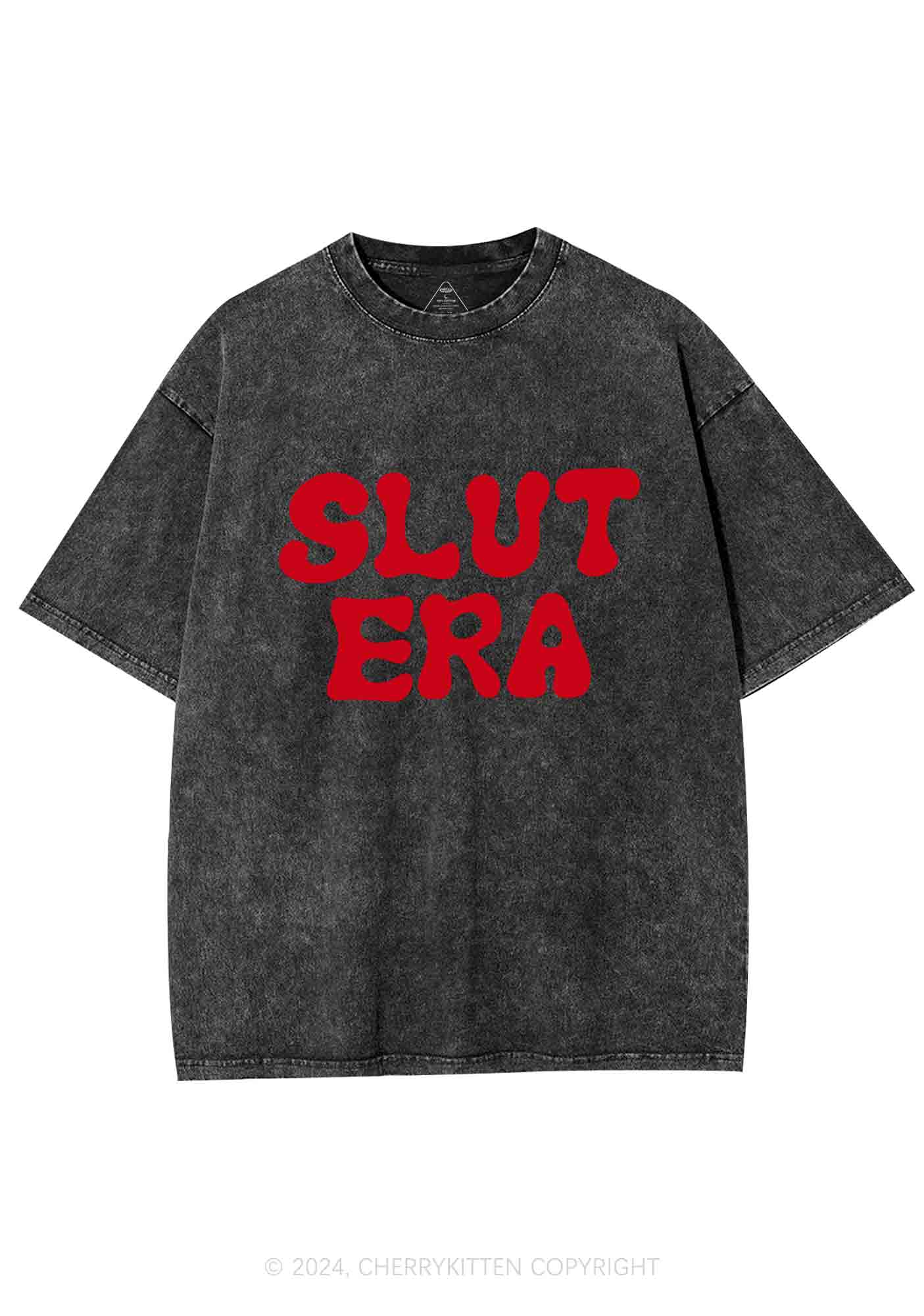 Slxt Era Y2K Washed Tee Cherrykitten