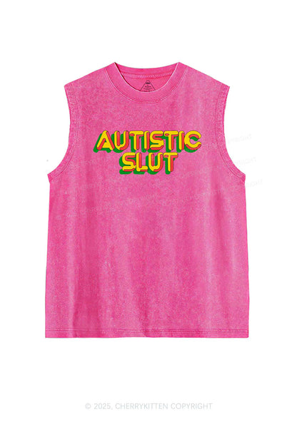 Autistic Slxt Y2K Washed Tank Cherrykitten