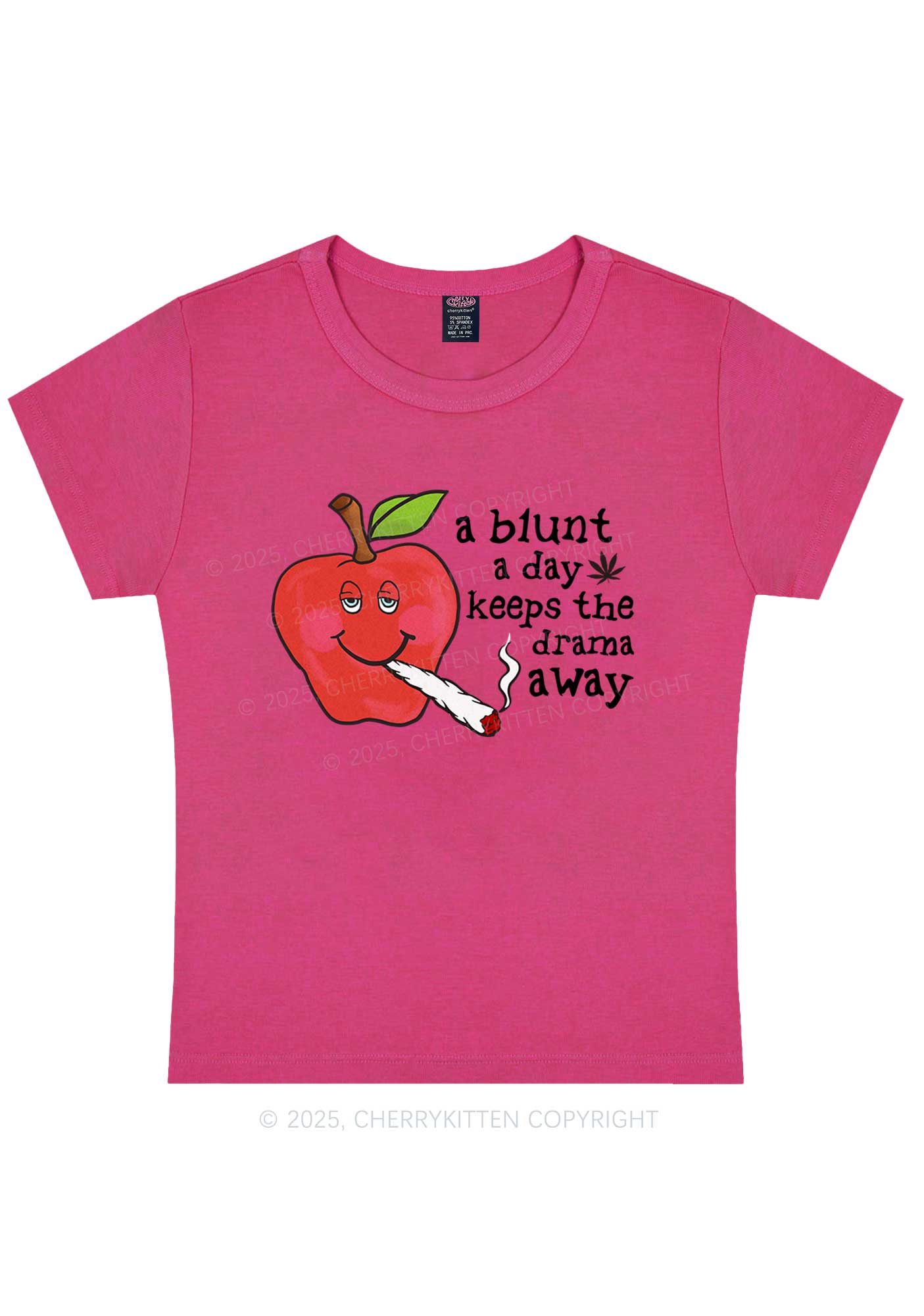 A Blunt A Day Y2K Baby Tee Cherrykitten