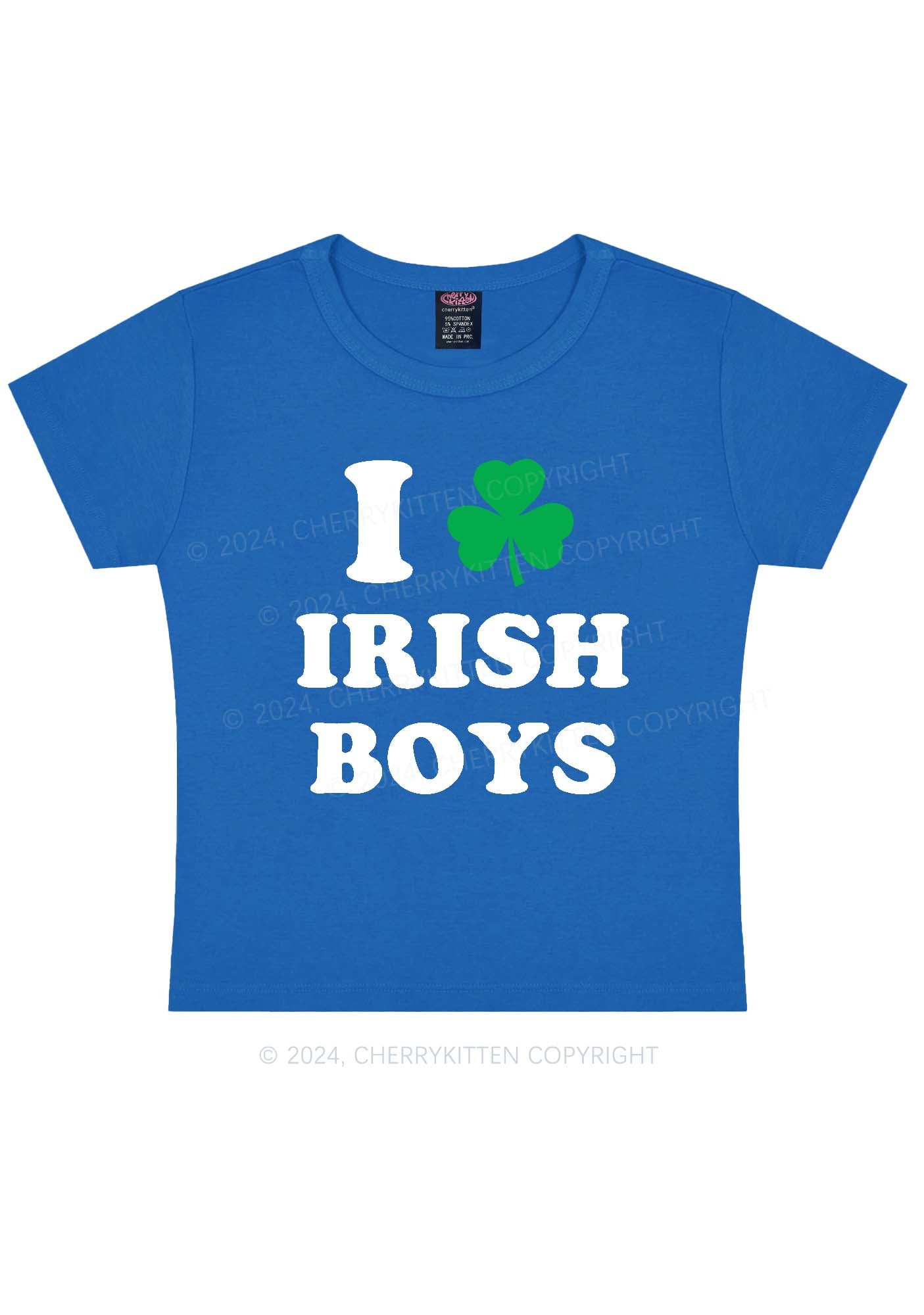 Irish Boys St Patricks Y2K Baby Tee Cherrykitten