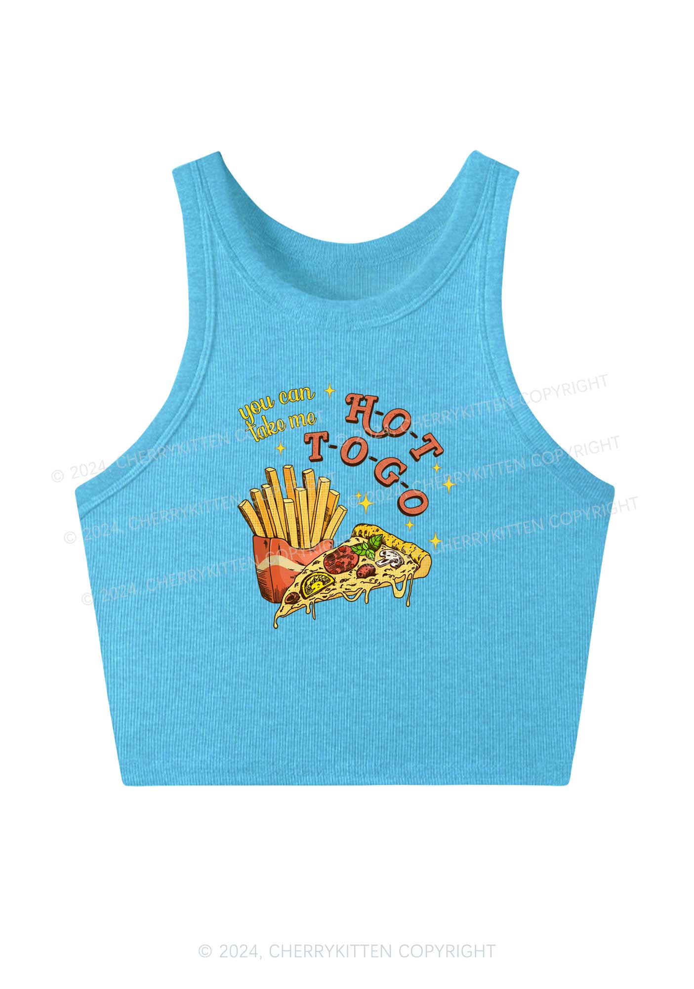 Take Me Hot To Go Y2K Crop Tank Top Cherrykitten