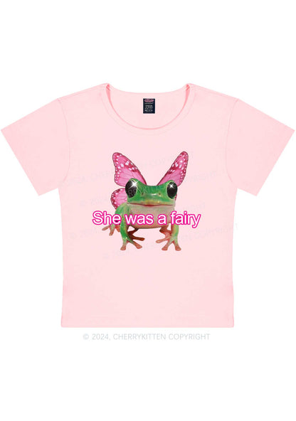 Fairy Frog Y2K Baby Tee Cherrykitten