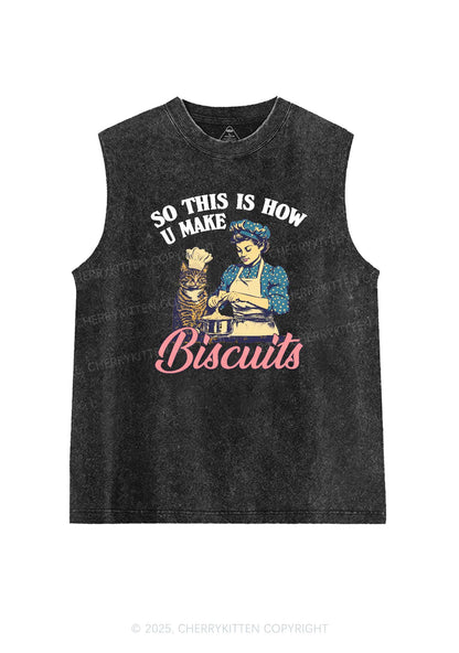 How U Make Biscuits Y2K Washed Tank Cherrykitten