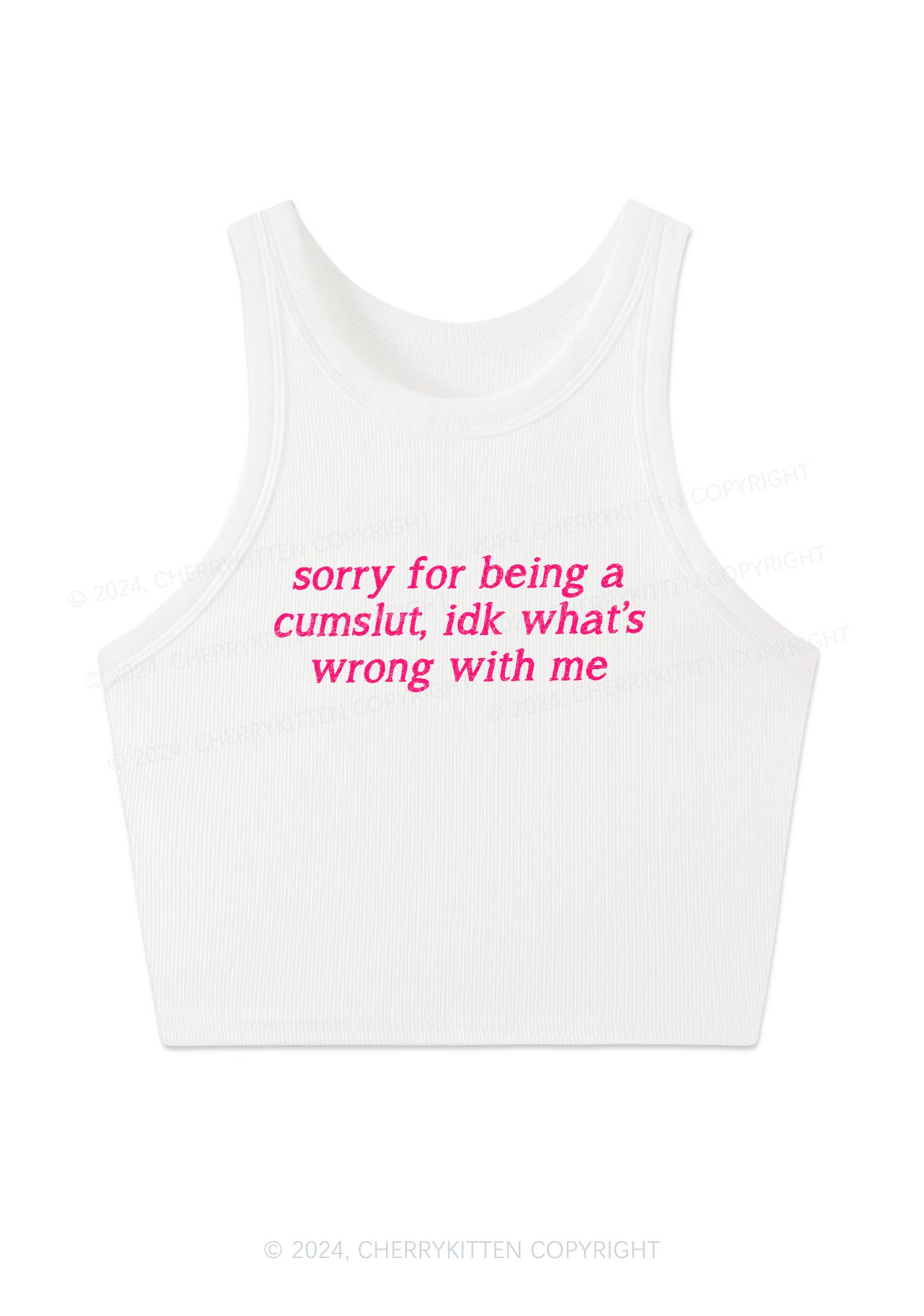 Sorry For Being Cxmslxt Y2K Crop Tank Top Cherrykitten