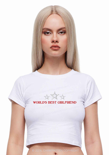 World's Best Girlfriend Y2K Baby Tee Cherrykitten