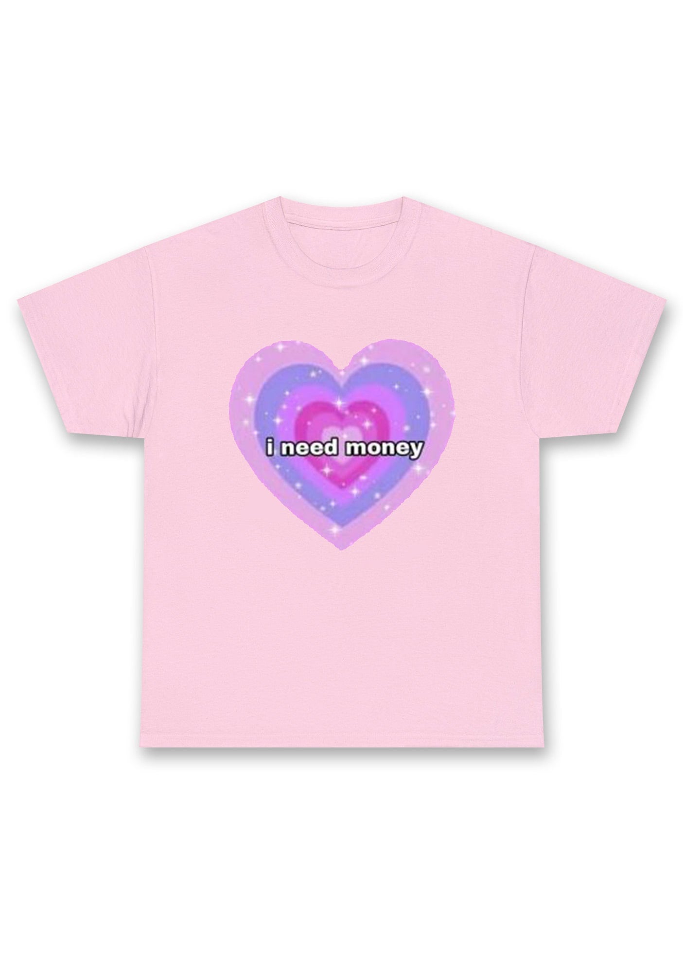 I Need Money Hearts Chunky Shirt