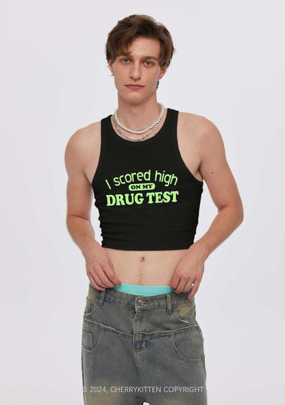 Scored High On Drxg Test Y2K Crop Tank Top Cherrykitten