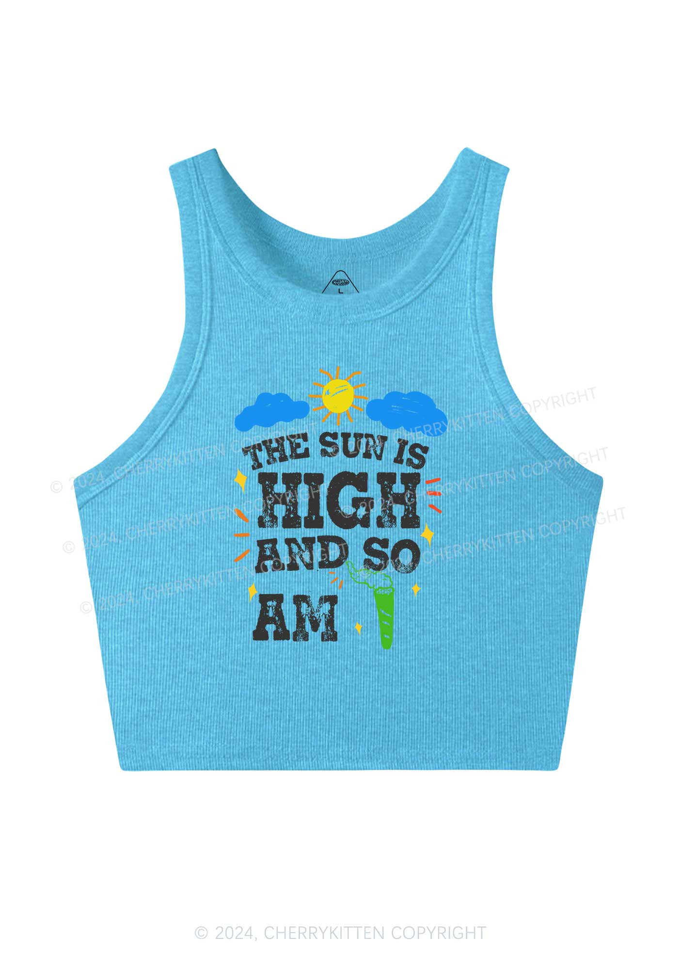 I Am High Y2K Crop Tank Top Cherrykitten